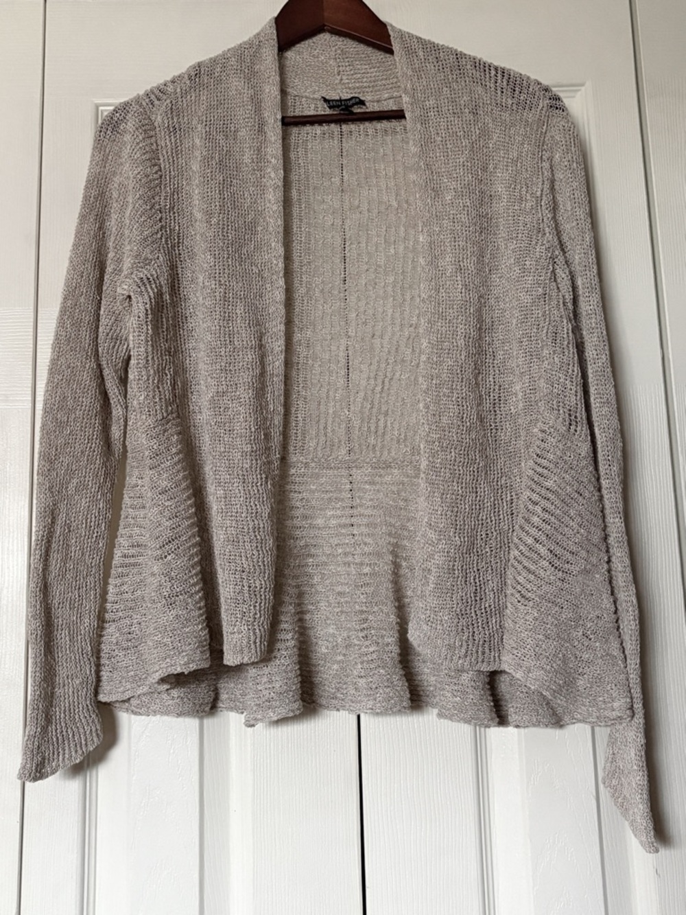Eileen Fisher Women's Open-Front Spring Cardigan Size Large Linen Blend - Picture 8 of 9